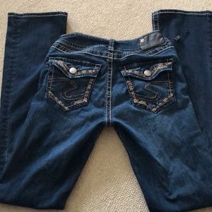 Womens silver suki slim boot  jeans . Size 26x33